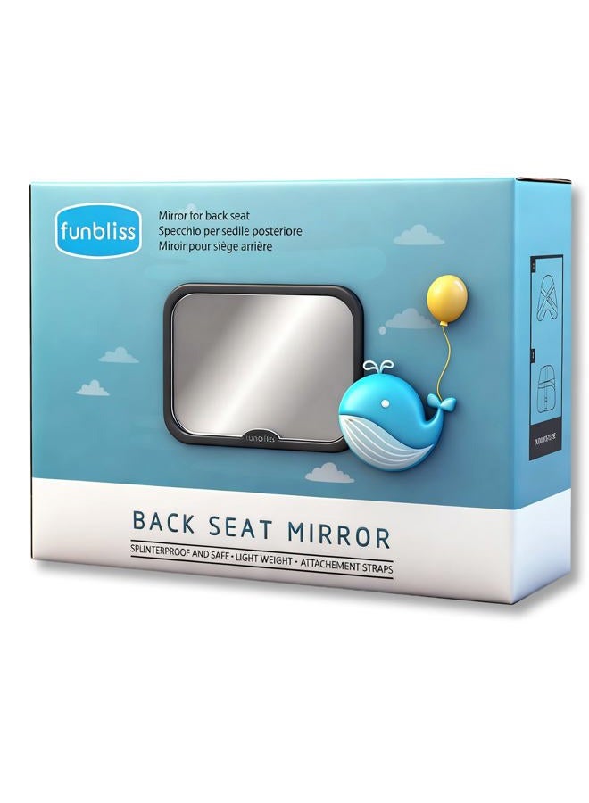 Funbliss Baby Car Mirror Safely Monitor,Car Mirror Baby Rear Facing Seat，No Assembly Required, Safer，Best Newborn, Shatterproof - Image 1